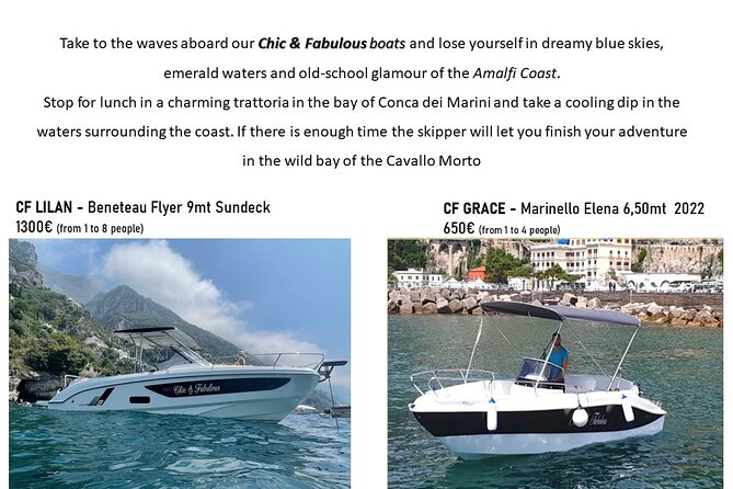 Amalfi Coast Boat Rental - Key points to know before booking