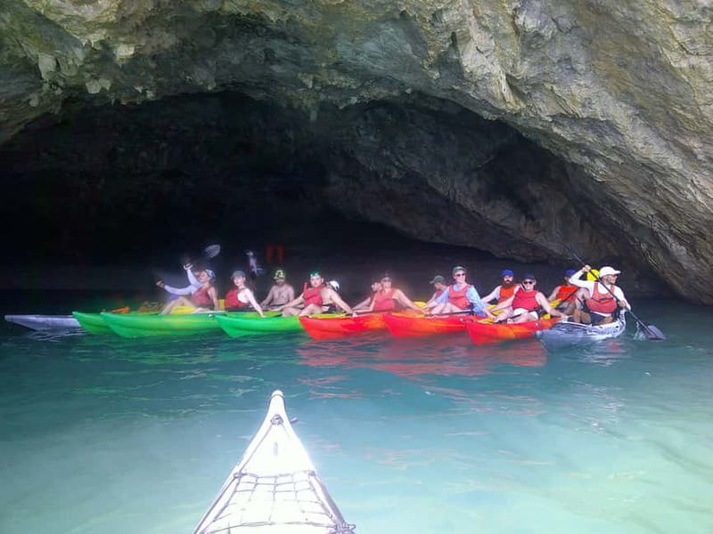 Amalfi Coast: Kayak & Snorkeling tour, sea caves and beach - Sea caves, private villas, and the Marmorata Waterfall