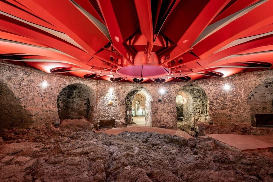 Benedictine Monastery of Catania - English Guided Tour - The lava-built cellar and lower levels