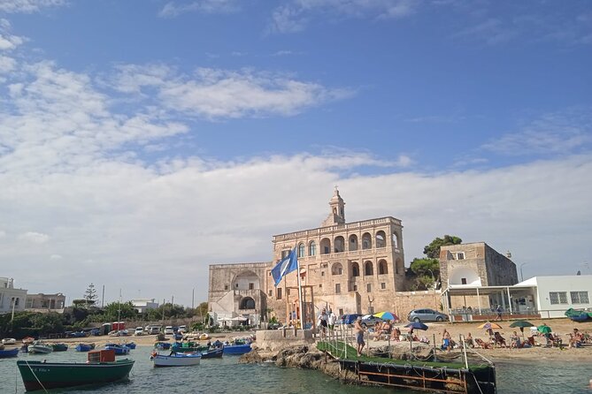 Boat tour of the Polignano a Mare caves with aperitif - San Vito Abbey and the old fishponds
