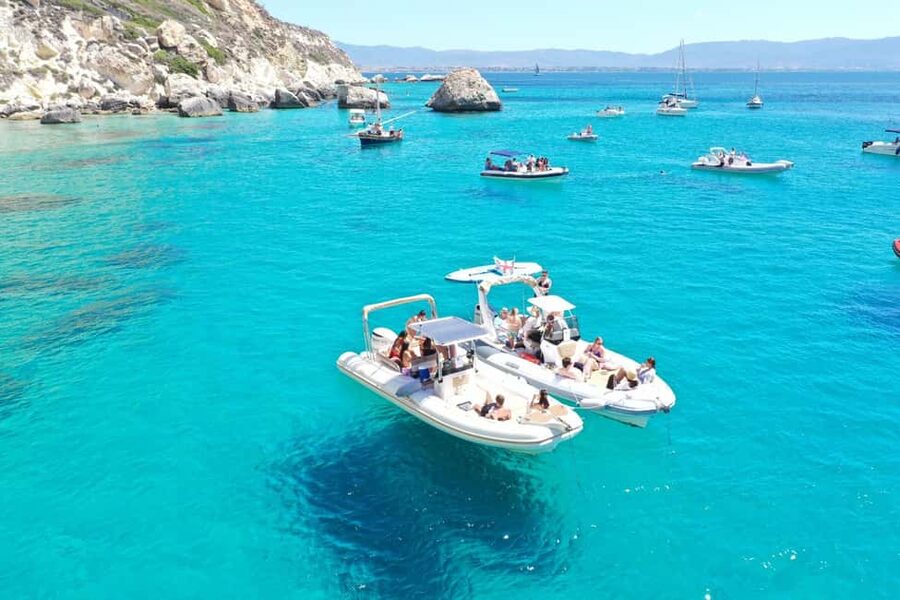 Cagliari: Boat Tour, 4 Stops, Swim, Snorkeling, & 1 Spritz - Cala Bernat: the first proper swim stop