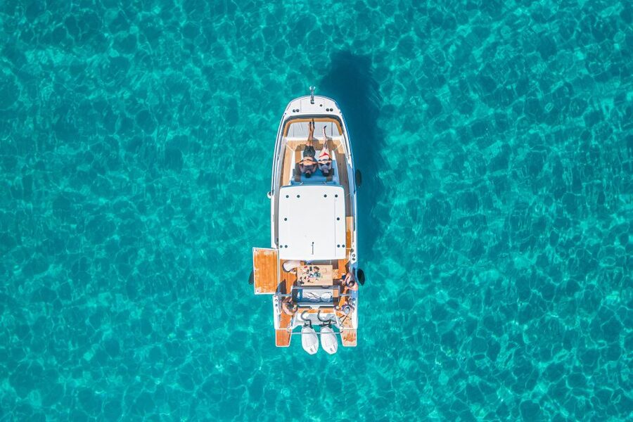 Cagliari: Luxury Motorboat Tour with 3 Swim Stops & Wine - Cala Mosca: your first chance to swim