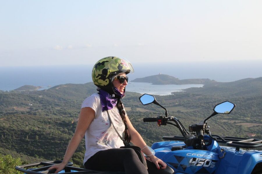 Cagliari: Quad Adventure Experience from Chia - Arriving at the base and learning the quad
