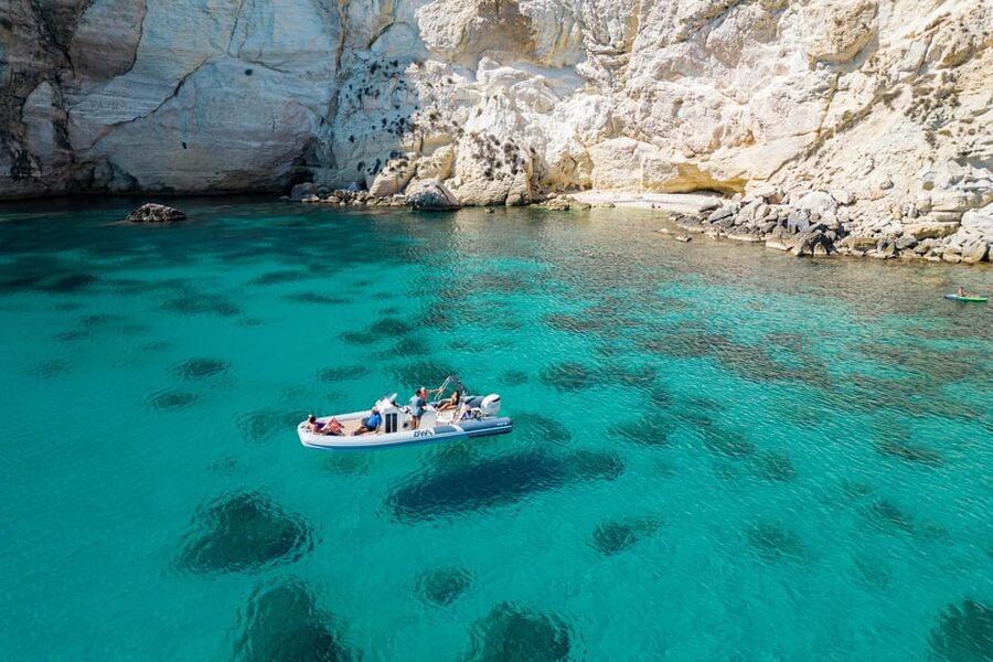 Cagliari: Zodiac Boat Tour, 3-4 SwimStops, Wine & Snorkeling - Cala Mosca: the first chance to swim