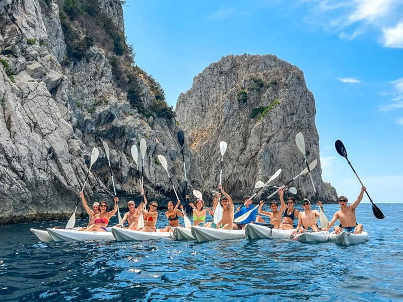 Capri: Caves and Beaches Kayaking Tour with GoPro Photos - The Marina Piccola briefing and first paddle