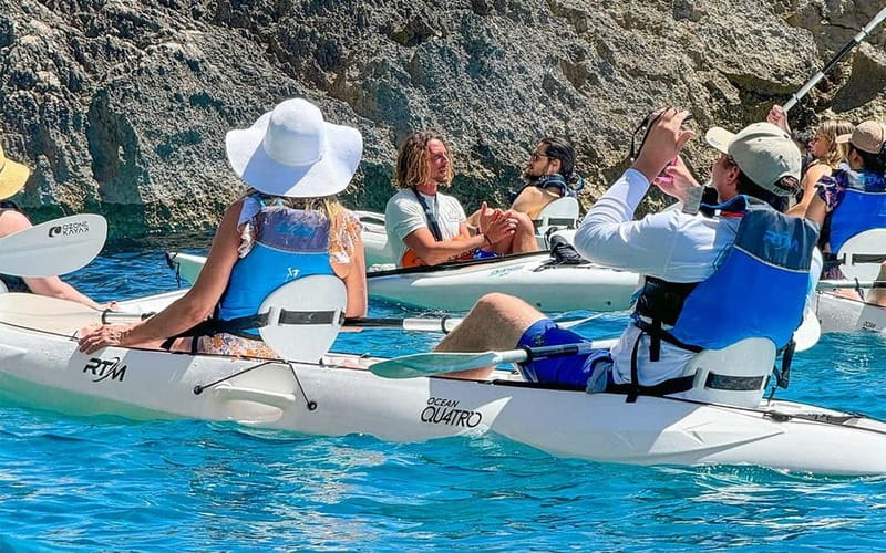 Capri: Caves and Beaches Kayaking Tour with GoPro Photos - The Faraglioni photo stop and free GoPro pictures