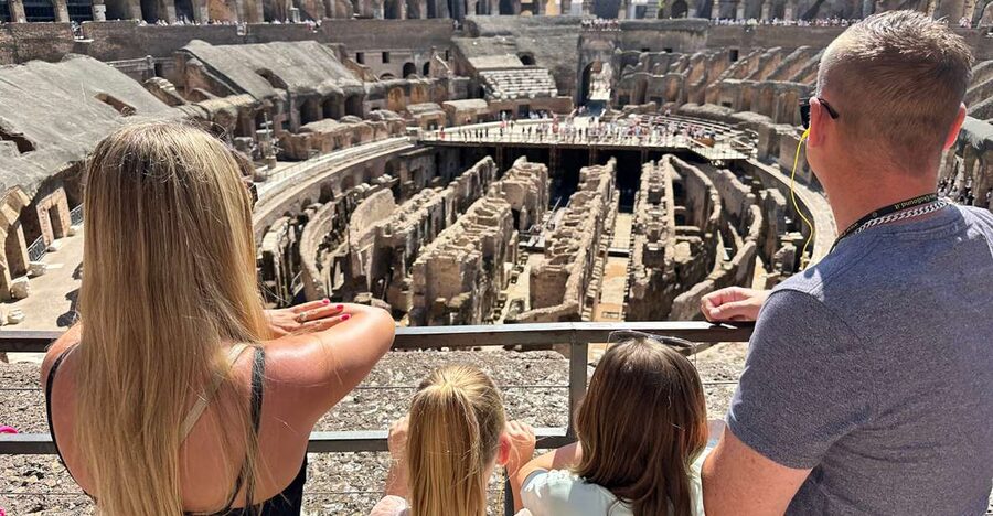 Colosseum and Ancient Rome Family Tour for Kids - Meeting your guide below the Colosseum