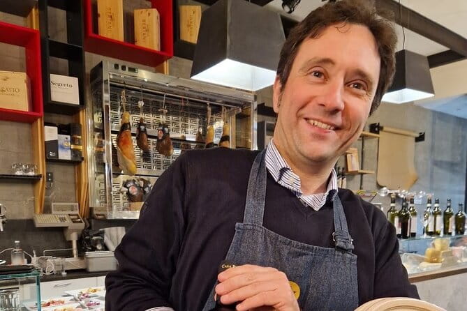 Florence Food Tour with Truffle Pasta, Steak & Free Flowing Wine - Crostini, truffle cream and a Florence wine window