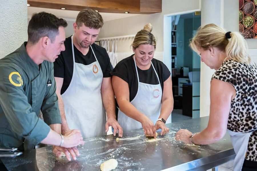 Florence: Handmade Pasta & Dessert Class with Unlimited Wine - Starting in central Florence with apron and rolling pin