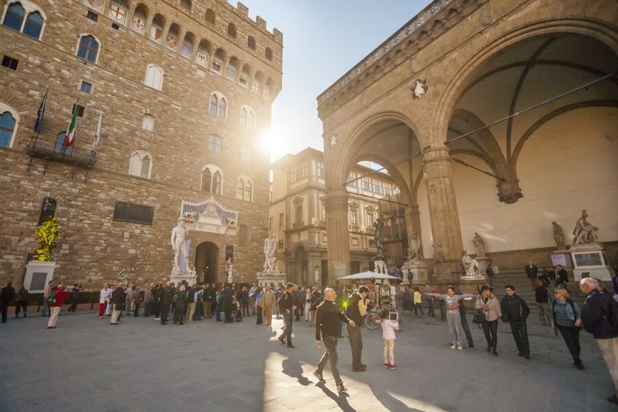 Florence: Private Walking Tour of Florence's Hidden Gems - Strozzi Palace and the turn toward Repubblica Square