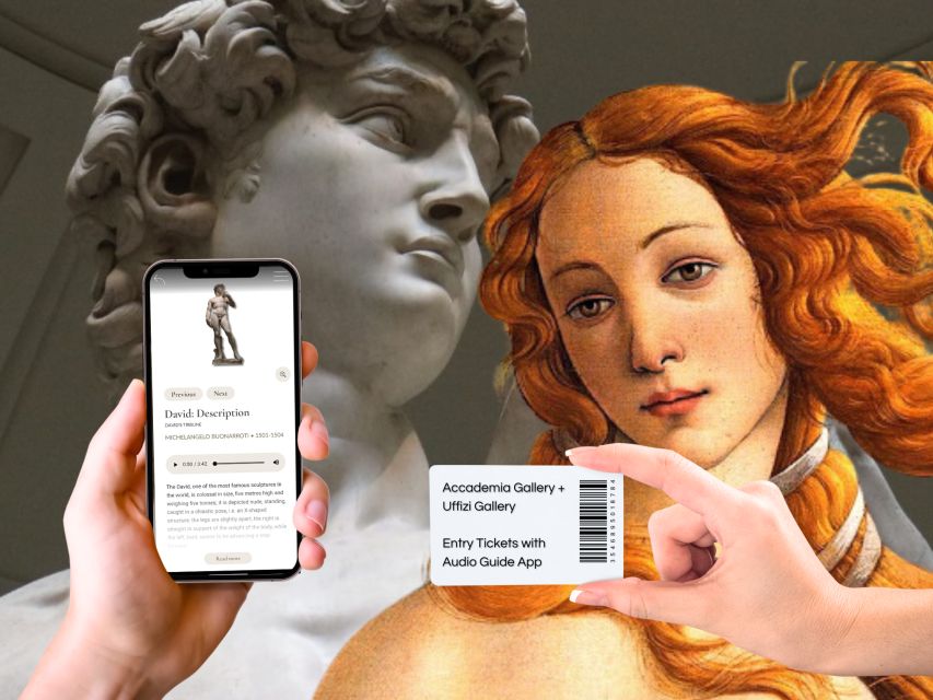 Florence: Uffizi & Accademia Priority Tickets with Audio App - Key points at a glance