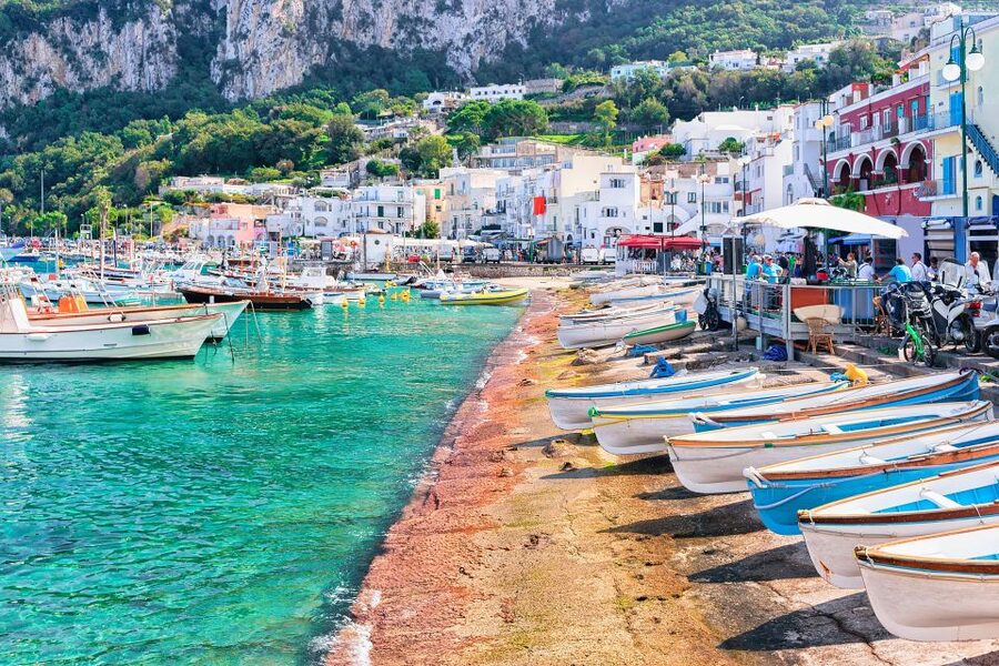 From Amalfi: Capri Island Boat Tour with Snorkeling & Drinks - The final swim and sunset return