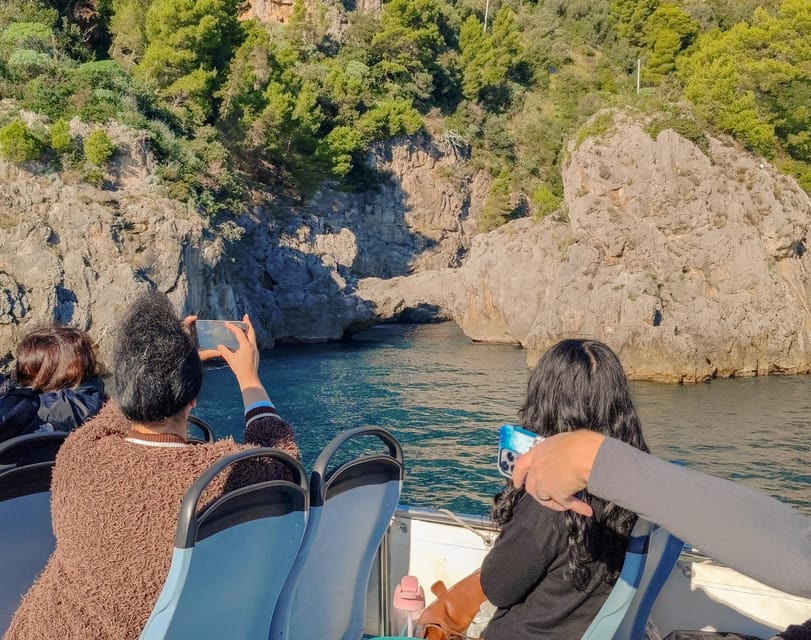 From Amalfi: Coast & Furore Fjord Boat Tour with Swim Break - Boat comfort, crew style, and atmosphere