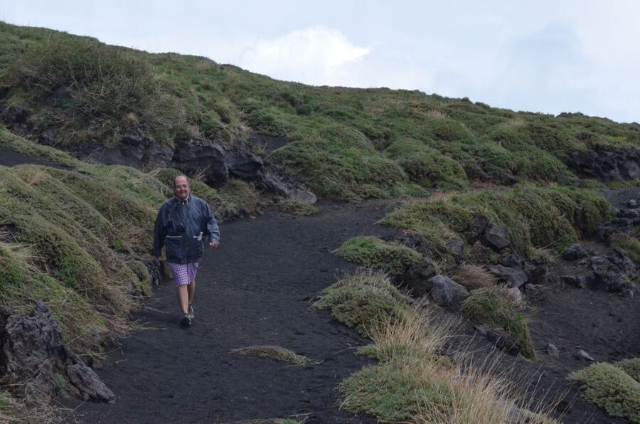 From Catania: Mount Etna Half-Day Tour and Wine Experience - Inside the lava cave with helmets and torches