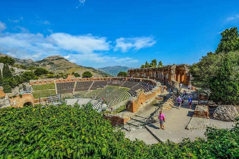From Catania: Taormina, Savoca, & Castelmola Tour w/ Lunch - Castelmola, with Etna on one side and the sea on the other