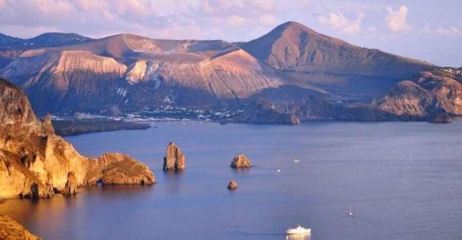 From Milazzo: Lipari and Vulcano Day Trip - Milazzo to Lipari, with Capo Milazzo in view