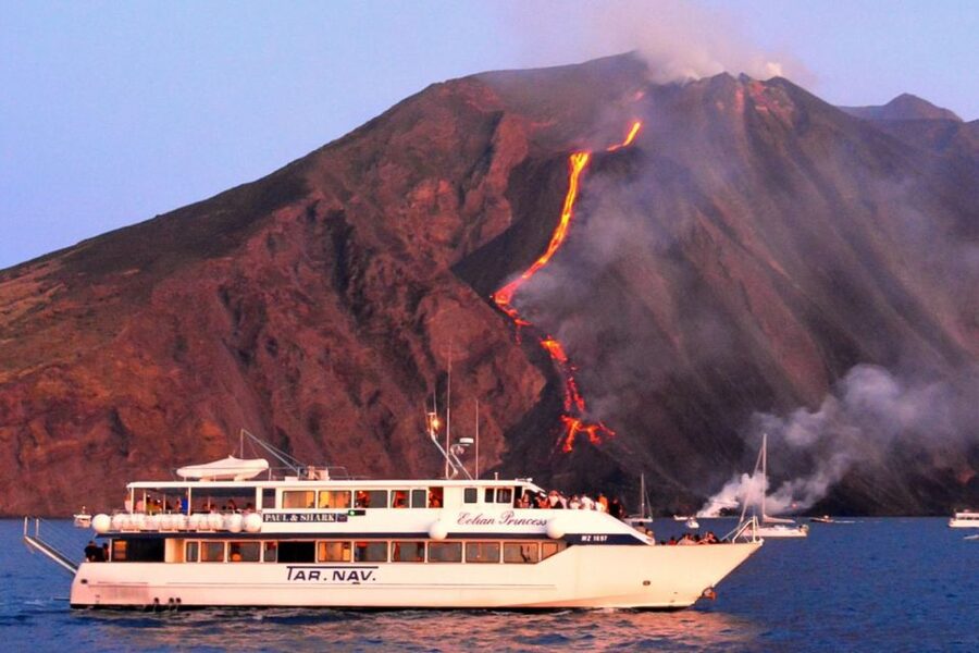 From Milazzo: Panarea and Stromboli Boat Trip by Night - The day at a glance