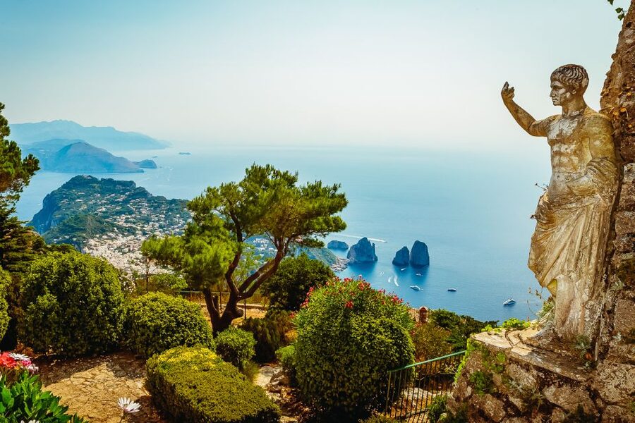 From Naples: Capri and Blue Grotto Day Tour - Capri town and La Piazzetta