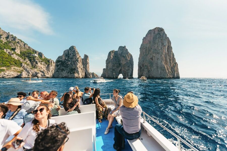 From Naples: Gulf of Naples & Capri Sightseeing Boat Tour - The White and Green Grottos