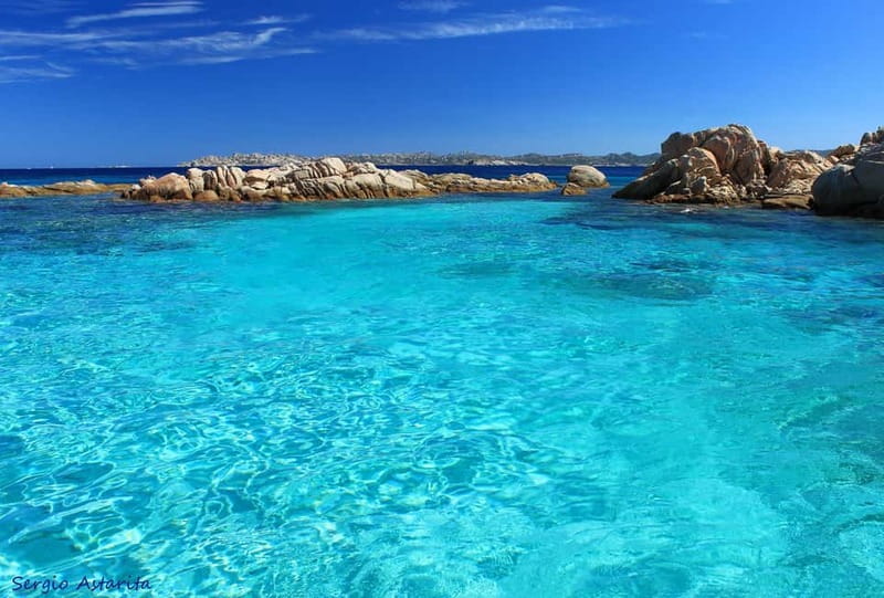 From Palau: 4 stops boat tour to La Maddalena archipelago - Swimming at Piscine Naturali