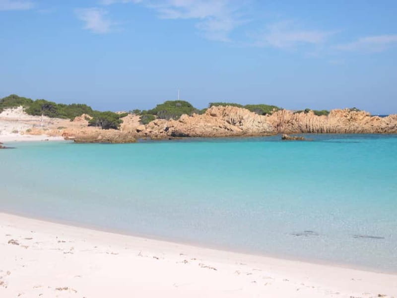 From Palau: 4 stops boat tour to La Maddalena archipelago - Santa Maria gives you the longest beach pause