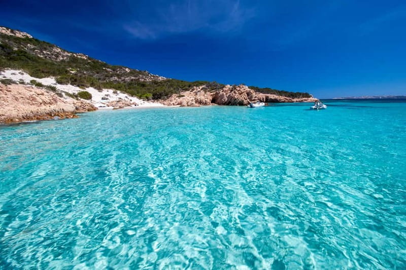 From Palau: 4 stops boat tour to La Maddalena archipelago - Meeting the Lady Luna 3 in Palau