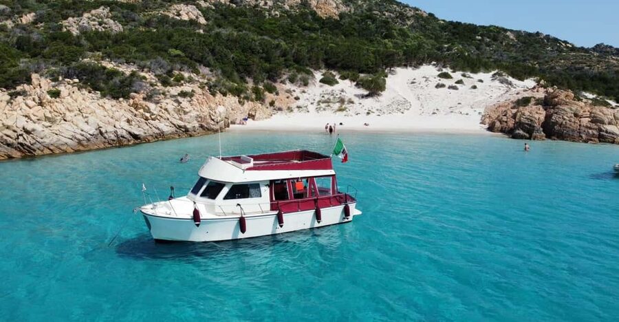 From Palau: La Maddalena Cruise with Lunch & Drinks - Santa Maria: beach access with a warning