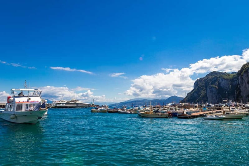 From Pompeii/Castellammare/Vico Equense: Capri Day Cruise - The Faraglioni, Marina Piccola, and Casa Malaparte
