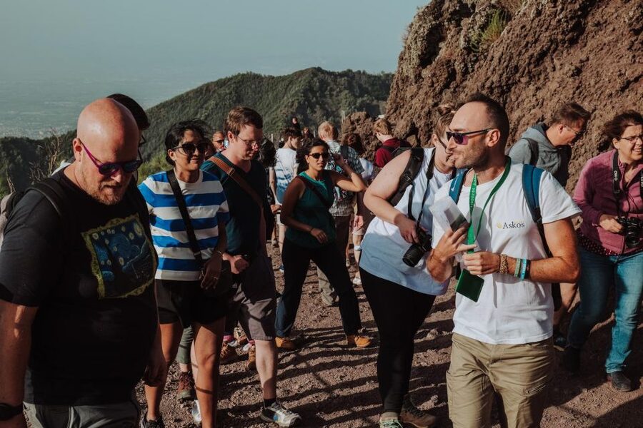 From Pompeii: Mount Vesuvius Guided Tour with Transfer - The steep opening climb to the crater