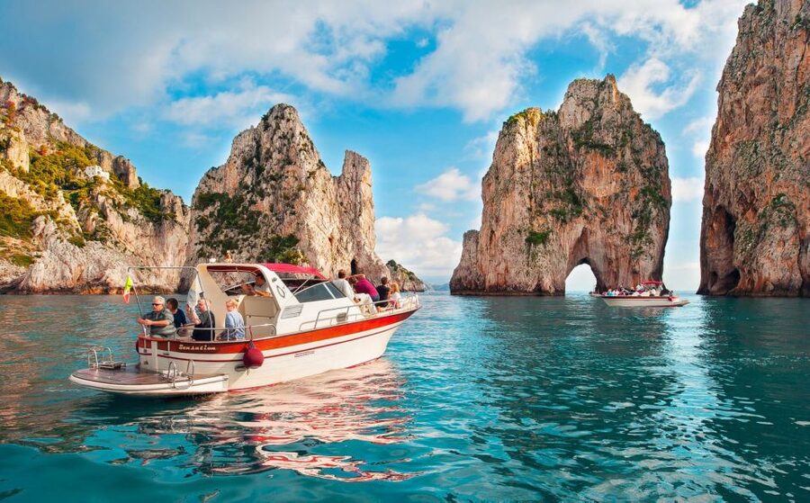 From Sorrento: Capri Island Boat Day Trip With Transfer - Seeing Capri’s cliffs from the water