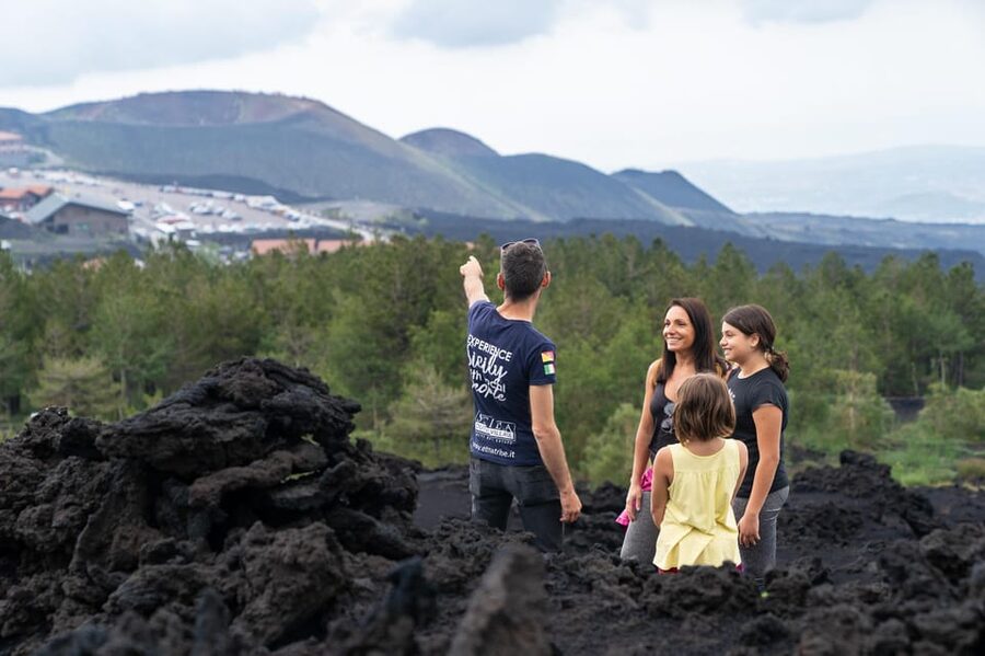 From Taormina: Etna Tour with Hiking, Cave Visit, & Tastings - Entering Grotta dei Tre Livelli