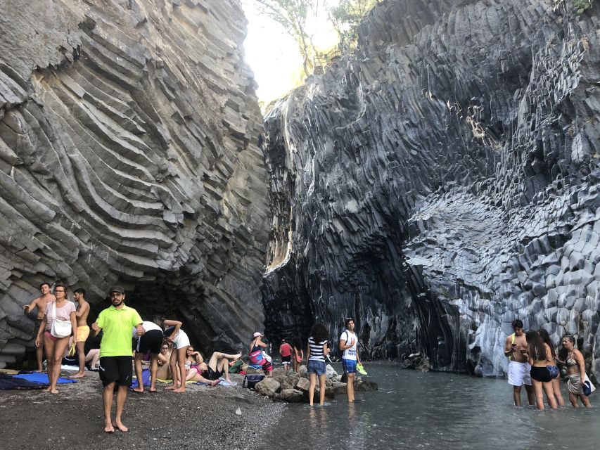 From Taormina: Full-Day Etna, Wine & Alcantara Canyons Tour - A long Sicilian lunch with Etna wine