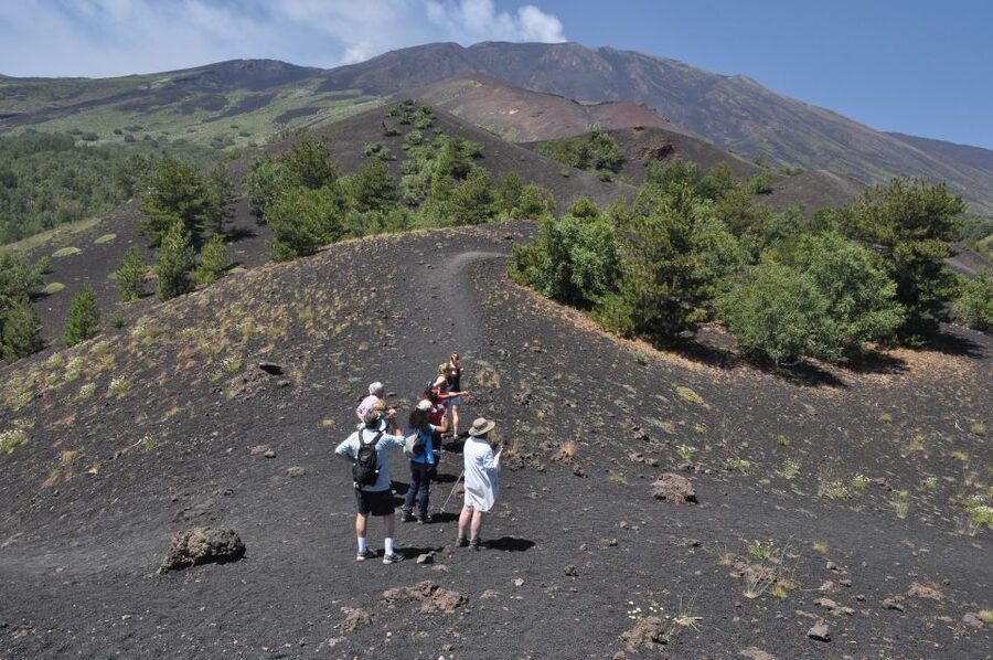 From Taormina: Full-Day Etna, Wine & Alcantara Canyons Tour - The two-hour walk across Etna’s extinct craters