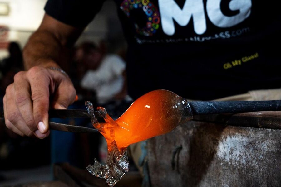Glass Blowing Show Visit Murano Glass Factory & Showroom OMG - Who will enjoy this short Murano visit?