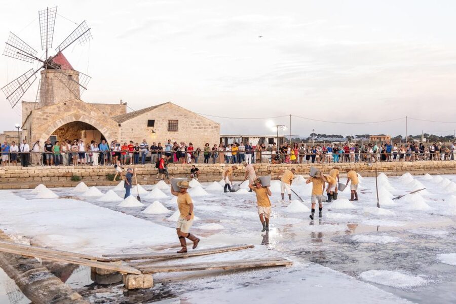 Guided tour of the Trapani Salt Pans and Salt Museum - The meeting point below the windmill