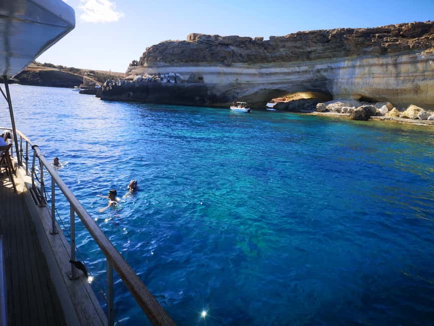 Lampedusa: Yacht excursion, swimming stops and typical lunch - Cala Pulcino and lesser-visited coves