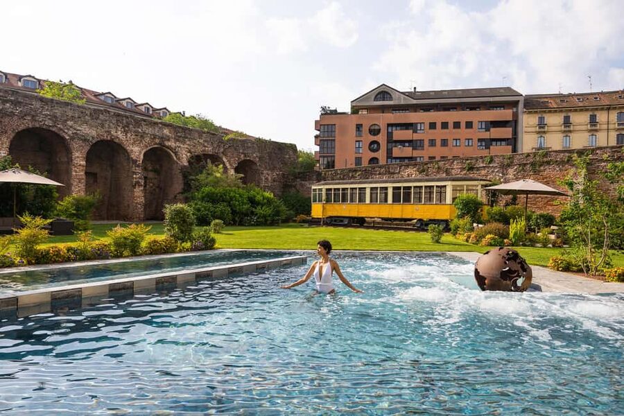 Milan: QC Termemilano Spa Admission Ticket - The tram sauna and the Underwater Museum pool