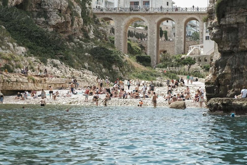 Monopoli: 2.5 Hour Boat Tour to the Polignano a Mare Caves - The swimming stop and the blue Adriatic