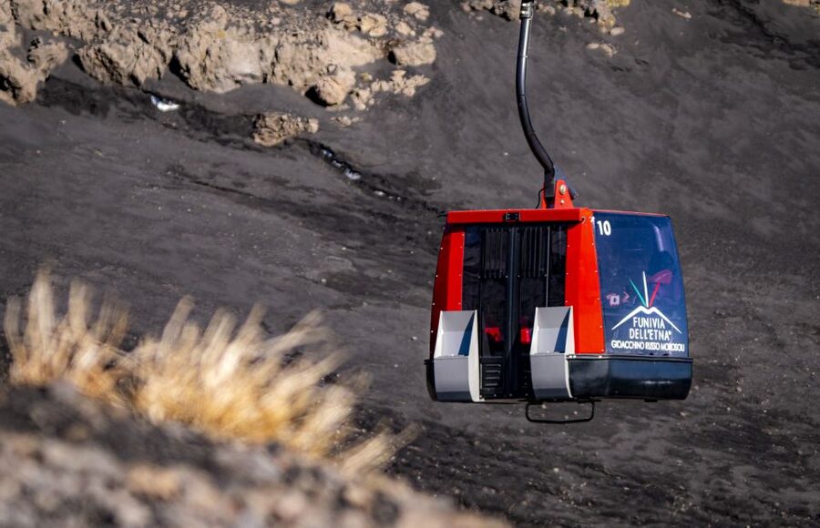 Mount Etna: Roundtrip Cable Car and 4x4 Bus Ticket - The cable car from 1,900 to 2,500 meters