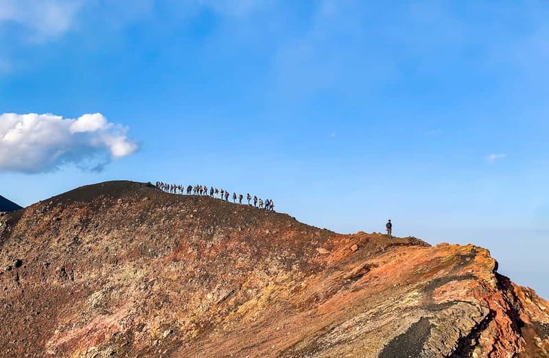 Mount Etna: Trek to 3000m with cable car and jeep - Walking toward Torre del Filosofo
