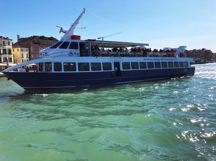 Murano and Burano half-day trip from Punta Sabbioni Jesolo - The covered motorboat across the Venetian lagoon
