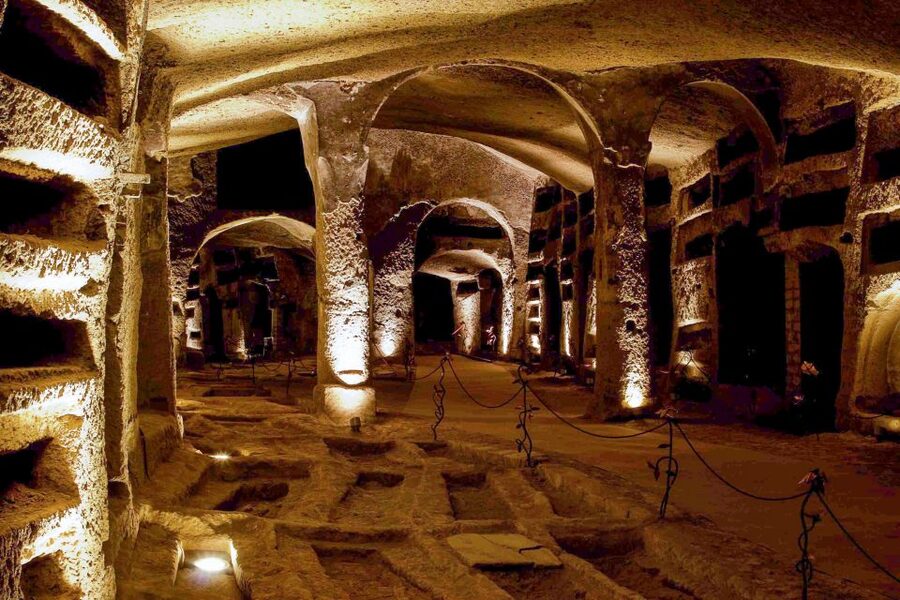 Naples: Catacombs of San Gennaro Entry Ticket & Guided Tour - Bishop Paul II and the underground baptismal font