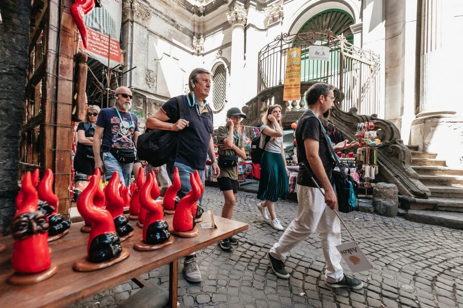 Naples: Downtown Tour with Veiled Christ & St Clare Tickets - San Lorenzo Maggiore and Piazza San Gaetano