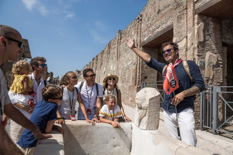 Naples or Sorrento: Full-Day Pompeii and Mount Vesuvius Tour - Pompeii with a guide for two and a half hours