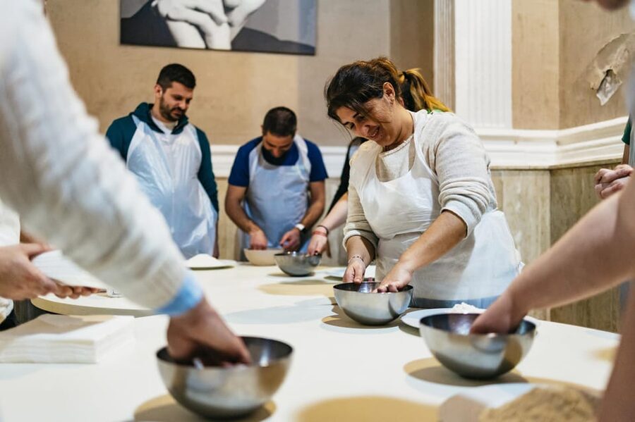 Naples: Pizza-Making Workshop with Drink and Appetizer - Sitting down with a drink and your pizza diploma
