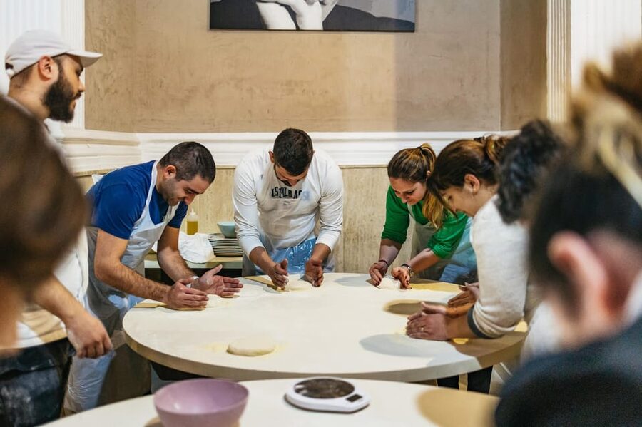 Naples: Pizza-Making Workshop with Drink and Appetizer - The instructors and group atmosphere