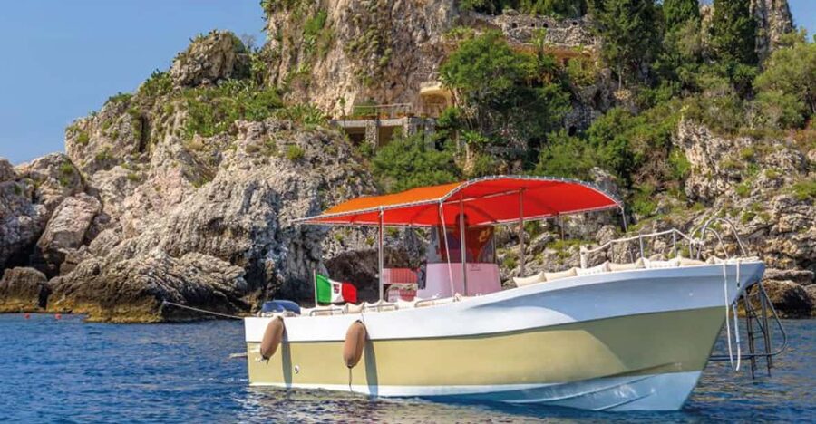 Naxos: Isola Bella, Blue Grotto, & Mazzarò Bay Boat Tour - Mazzarò Bay and the return along the shore