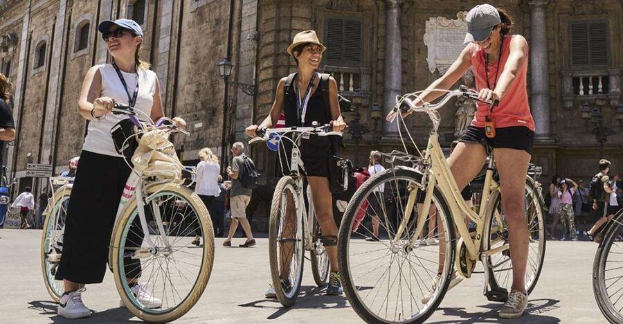 Palermo: Guided Bike Tour with Street Food Tasting - Piazza Bellini and Piazza Pretoria: Palermo’s many layers