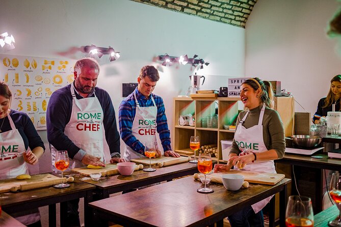 Pasta Cooking Class Near the Colosseum with 3 Spritz Cocktails - Hugo and Limoncello keep the class moving