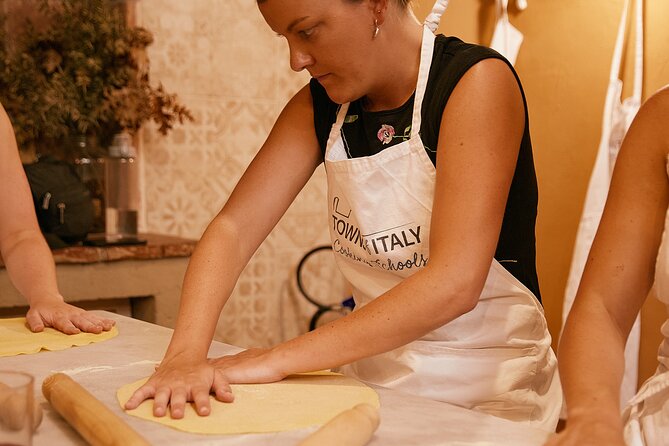 Premium Pasta and Gelato Cooking Class in Florence - Making pasta in central Florence